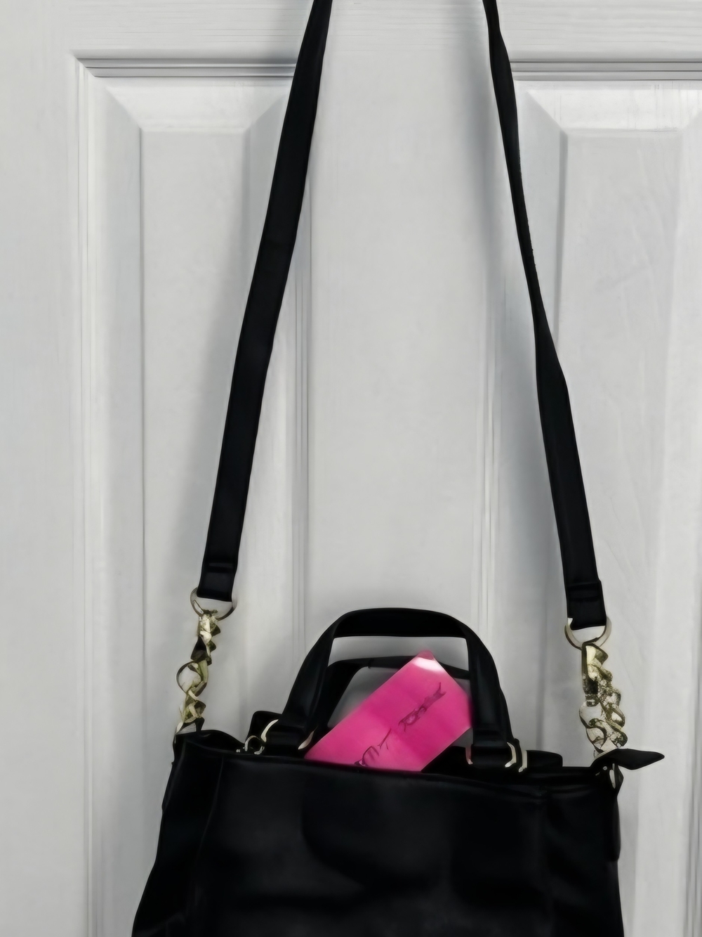 Betsey Johnson Black and Pink Studded Bag - Picture 12 of 12